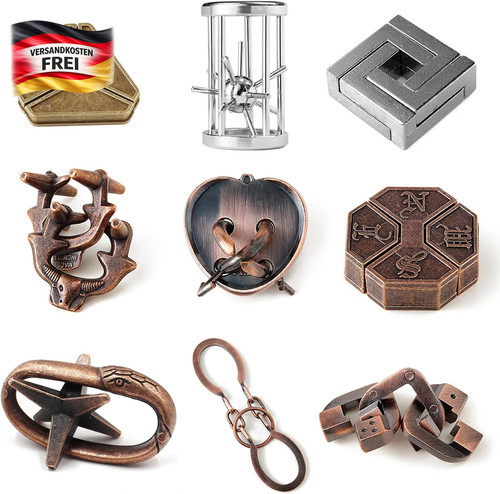 Metall knobelspiele set für - knobelspiele,