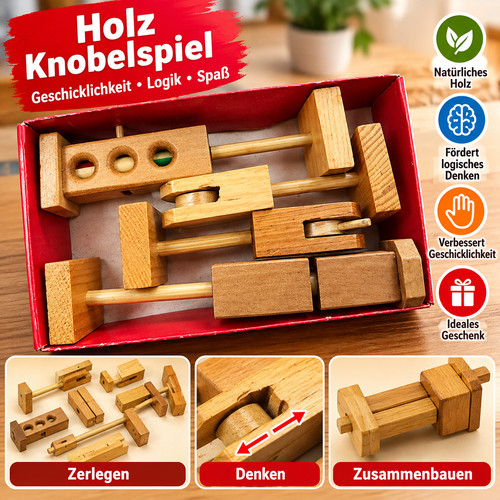 Holz knobelspiel denkspiel - holz,