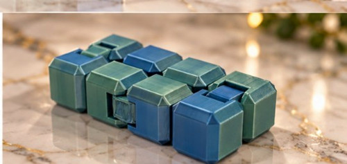 Blue green cube 8x4x2 cm - 8x4x2,