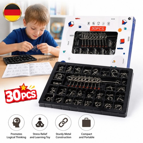 Tlg metalldraht puzzle set - 30-tlg, metalldraht-puzzle-set